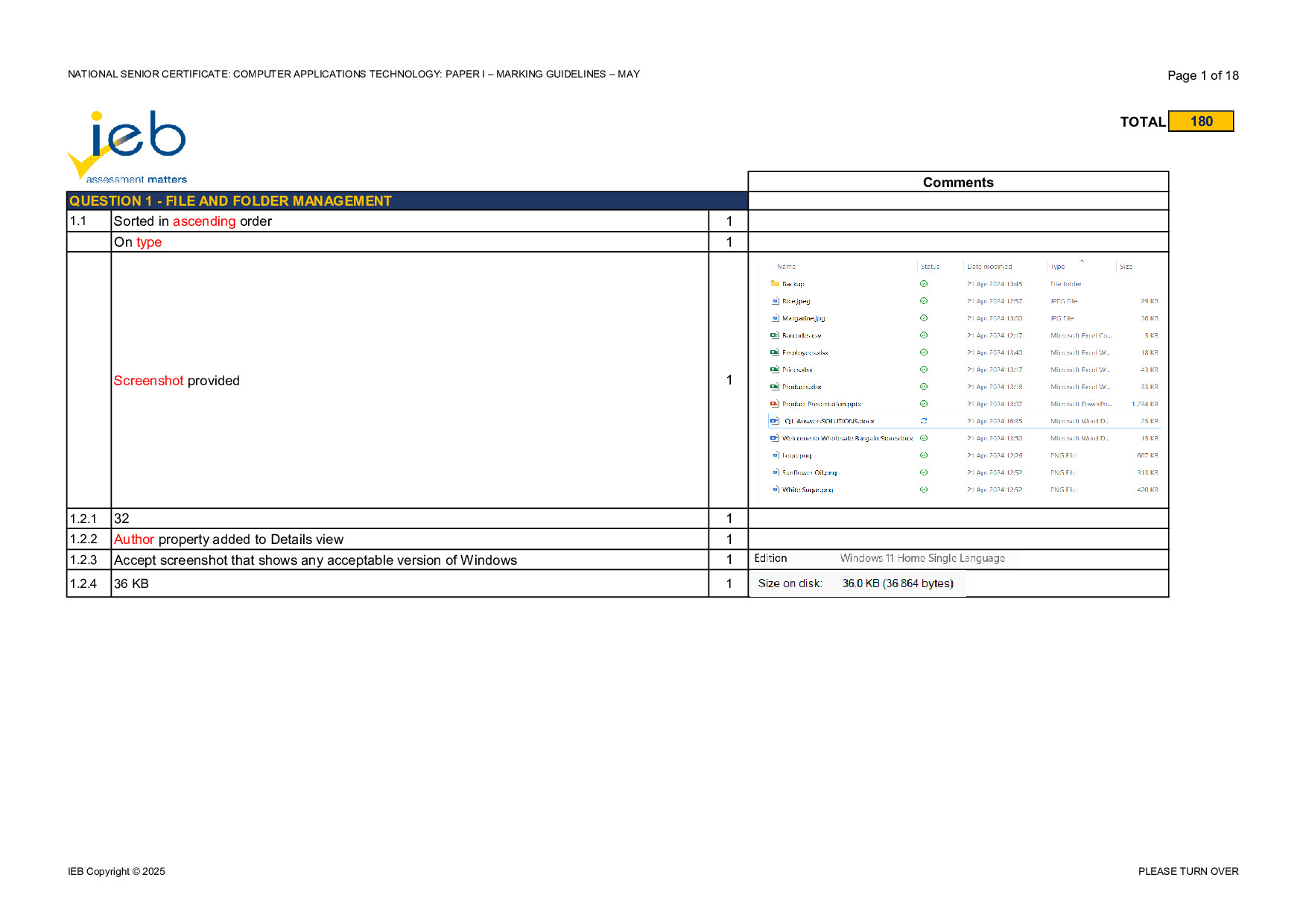 Preview of NSC Computer Applications Technology P1 Memo May 2025 Gr12
