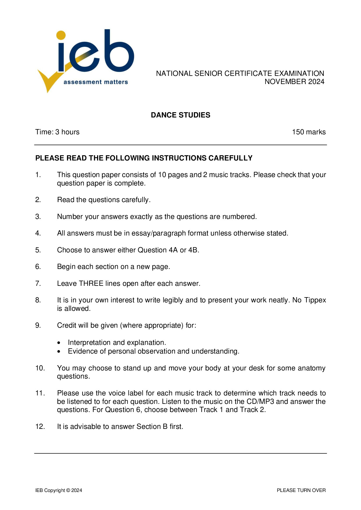 Preview of NSC Dance 2024 Gr12