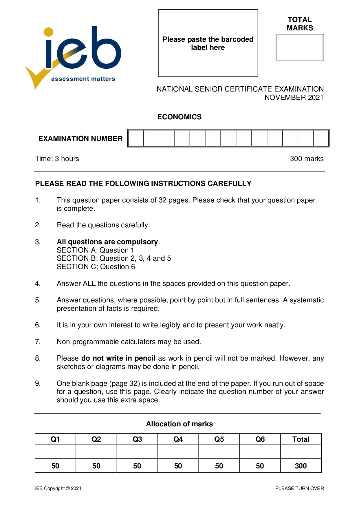 Preview of Economics 2021 Gr12