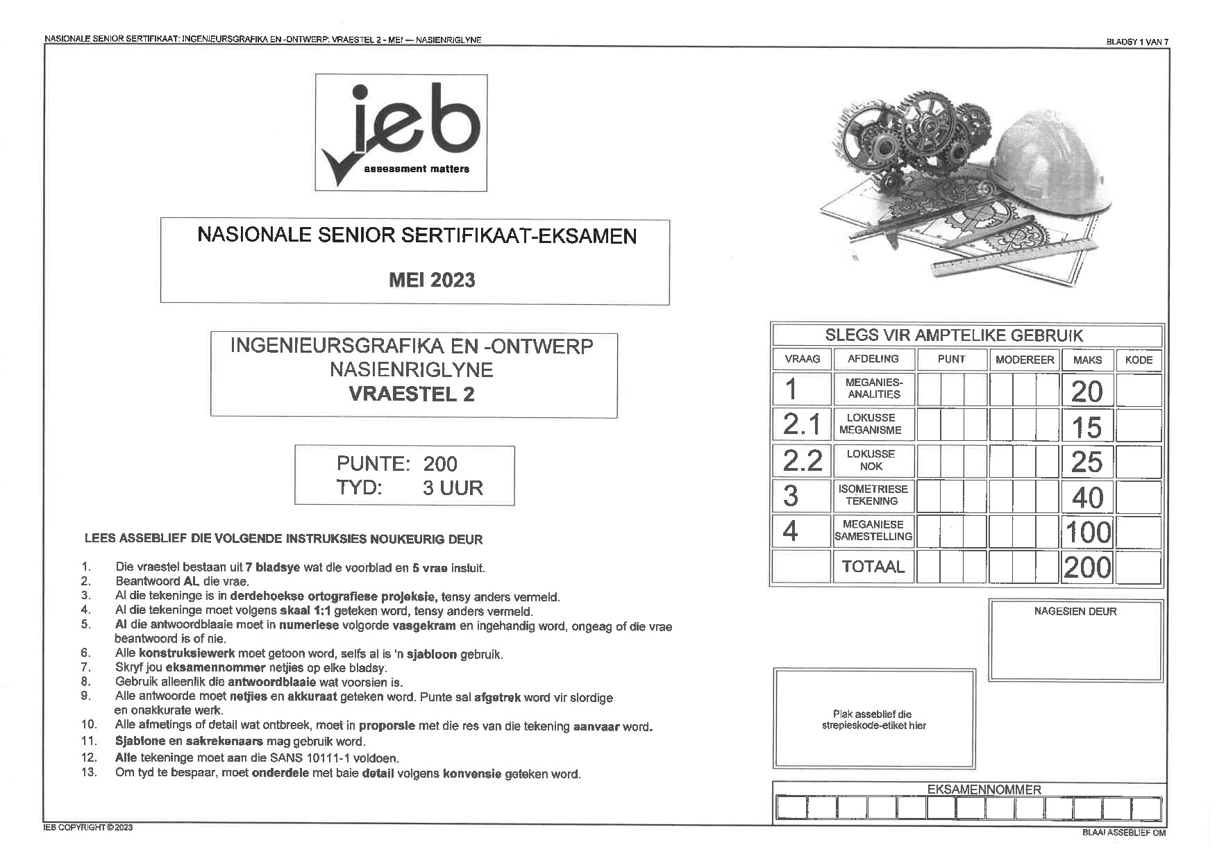 Preview of NSC EGD  P2 Memo May 2023 Afr Gr12