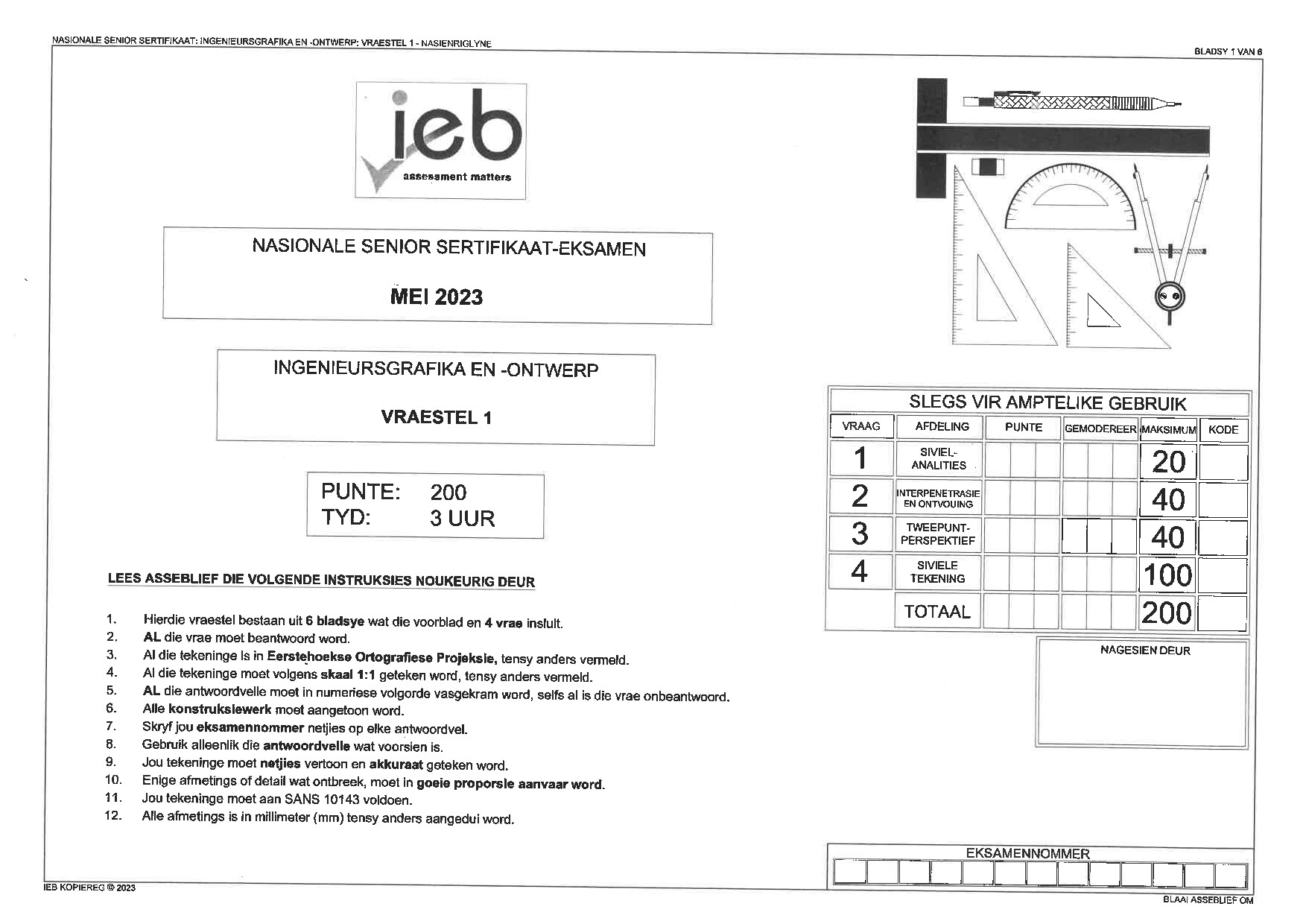 Preview of NSC EGD P1 Memo May 2023 Afr Gr12