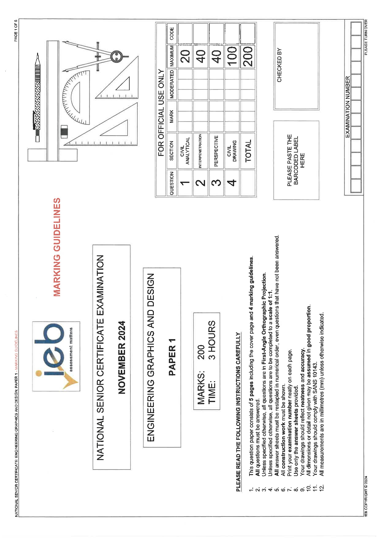 Preview of NSC EGAD P1 Nov 2024 memo Gr12