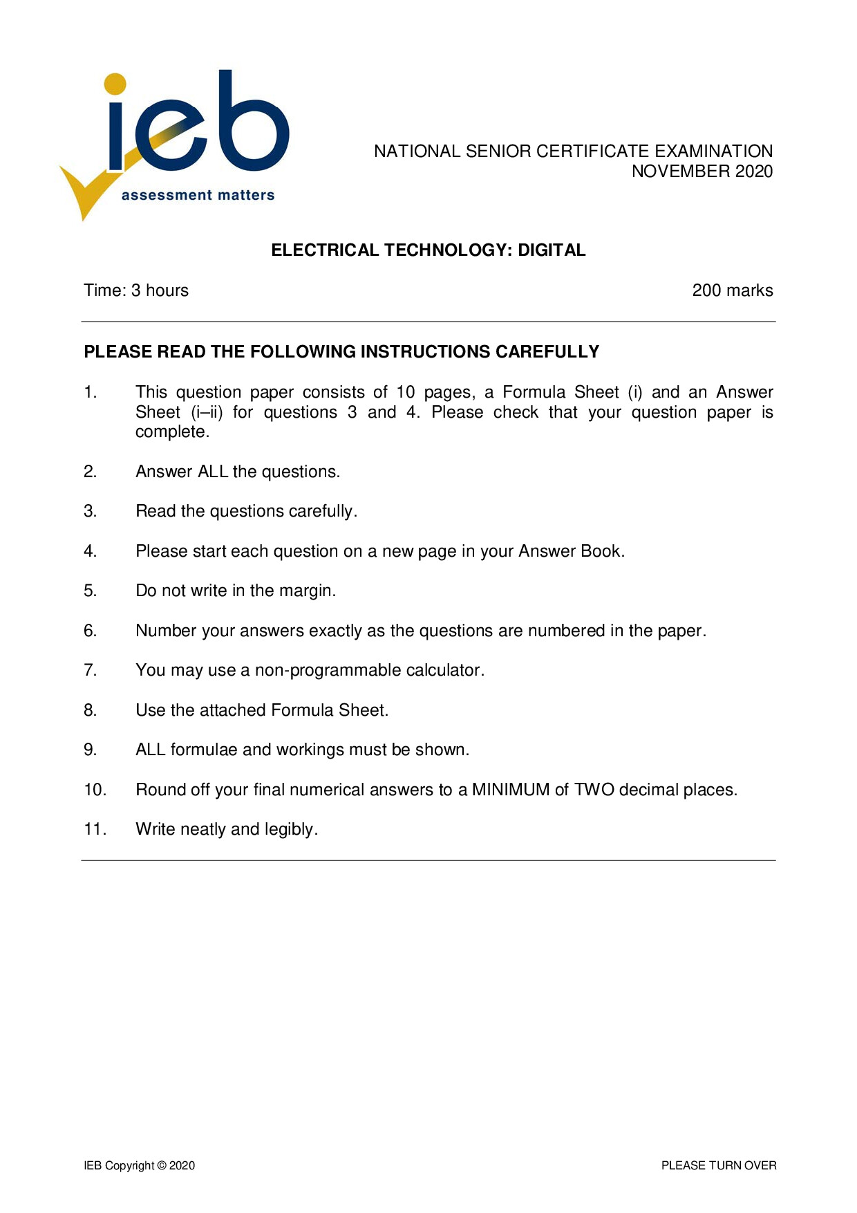 Preview of Electrical Technology Digital 2020 Gr12