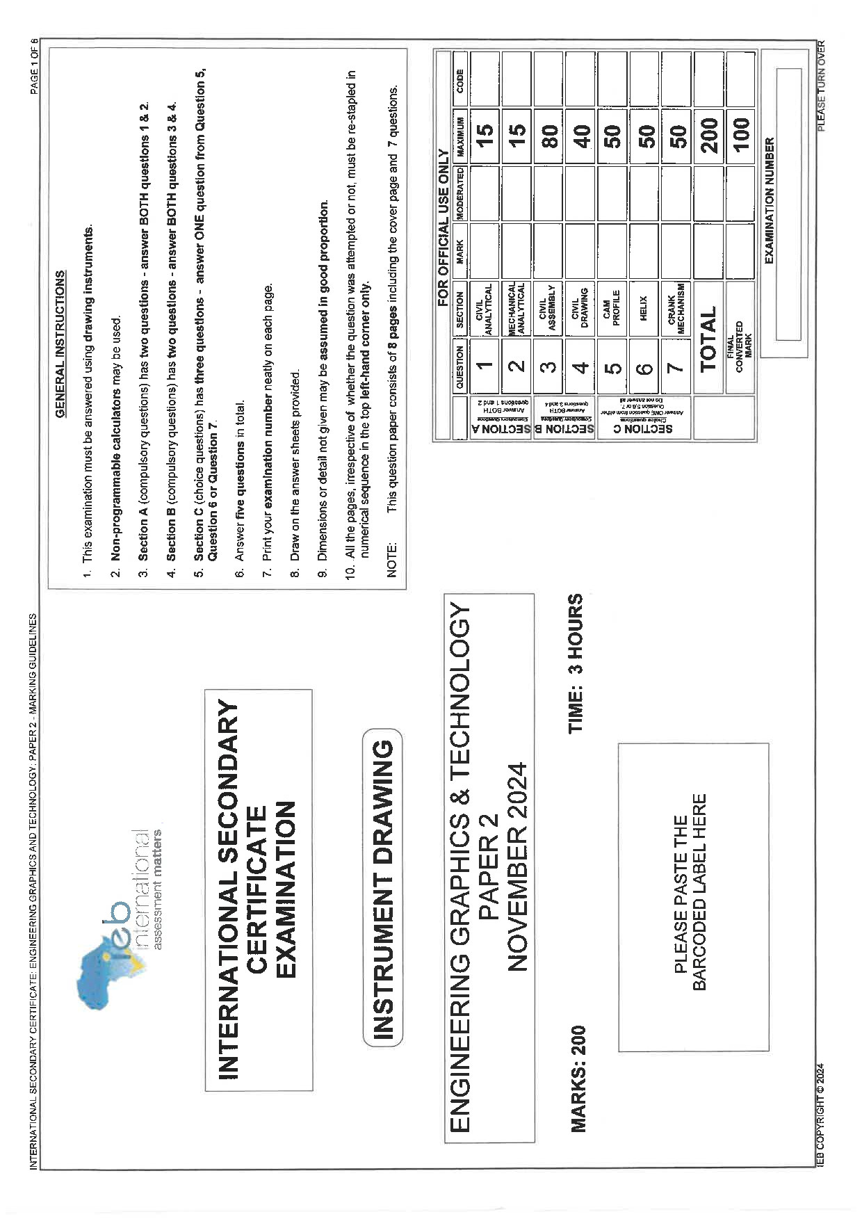 Preview of ISC EGAT P2 2024 Memo Gr12