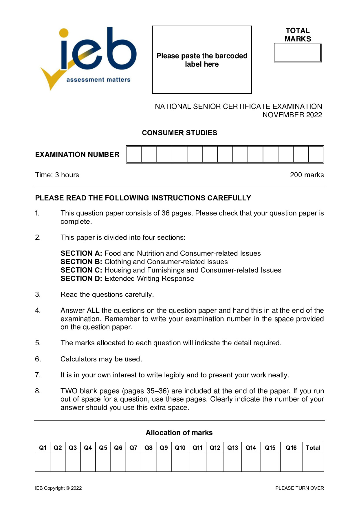 Preview of Consumer Studies 2022 Gr12