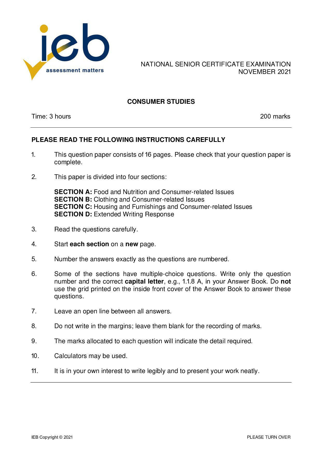 Preview of Consumer Studies 2021 Gr12