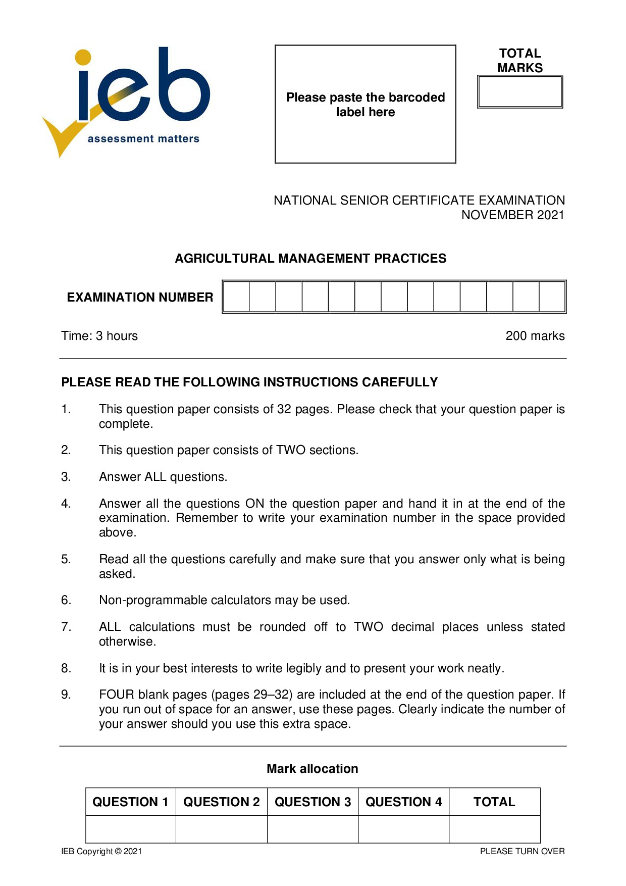Preview of Agricultural Management Practices 2021 Gr12