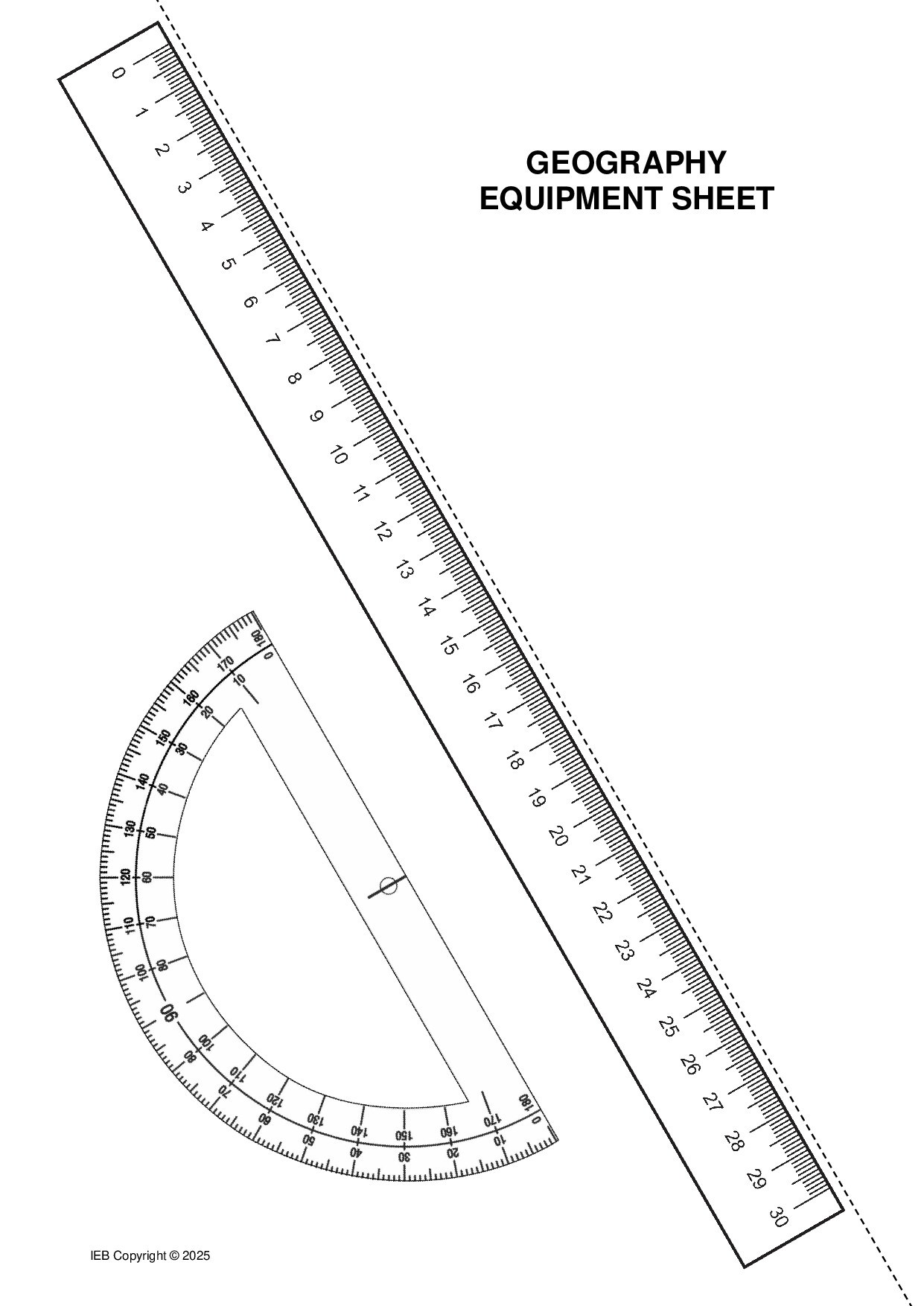 Preview of ISC Geography P2 Equipment Sheet May 2025 Gr12