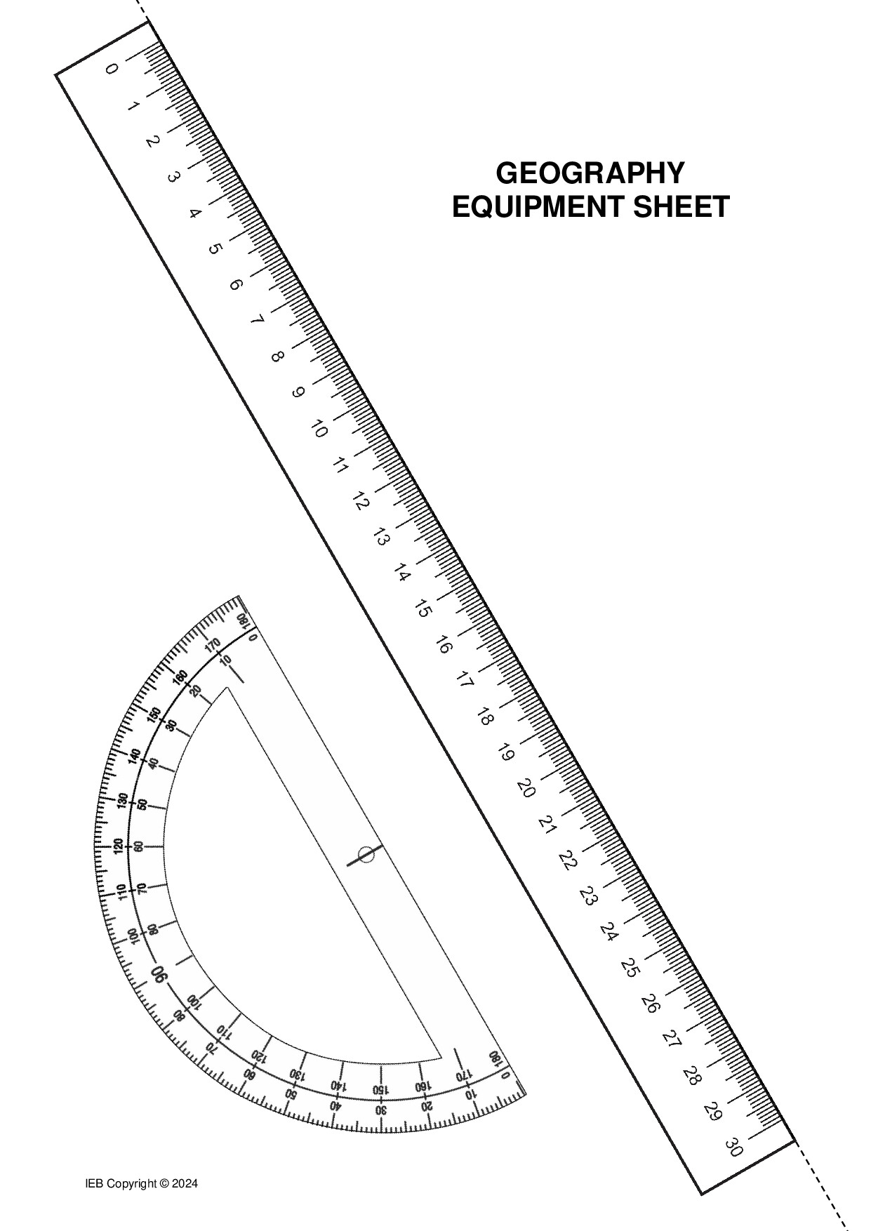 Preview of ISC Geography P2 Equipment Sheet 2024 Gr12