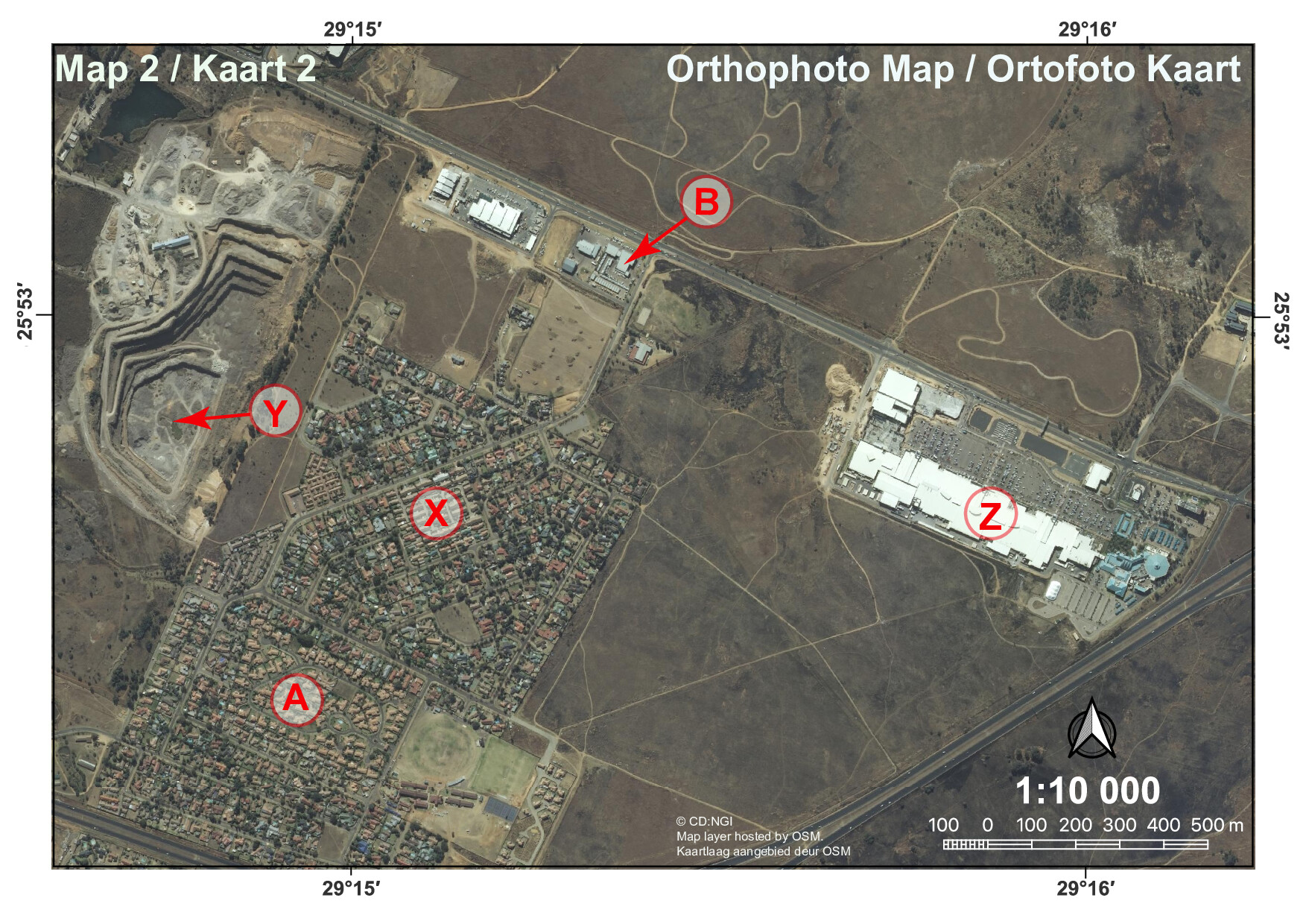 Preview of ISC Geography P2 2024 eMalahleni Orthophoto Map Gr12