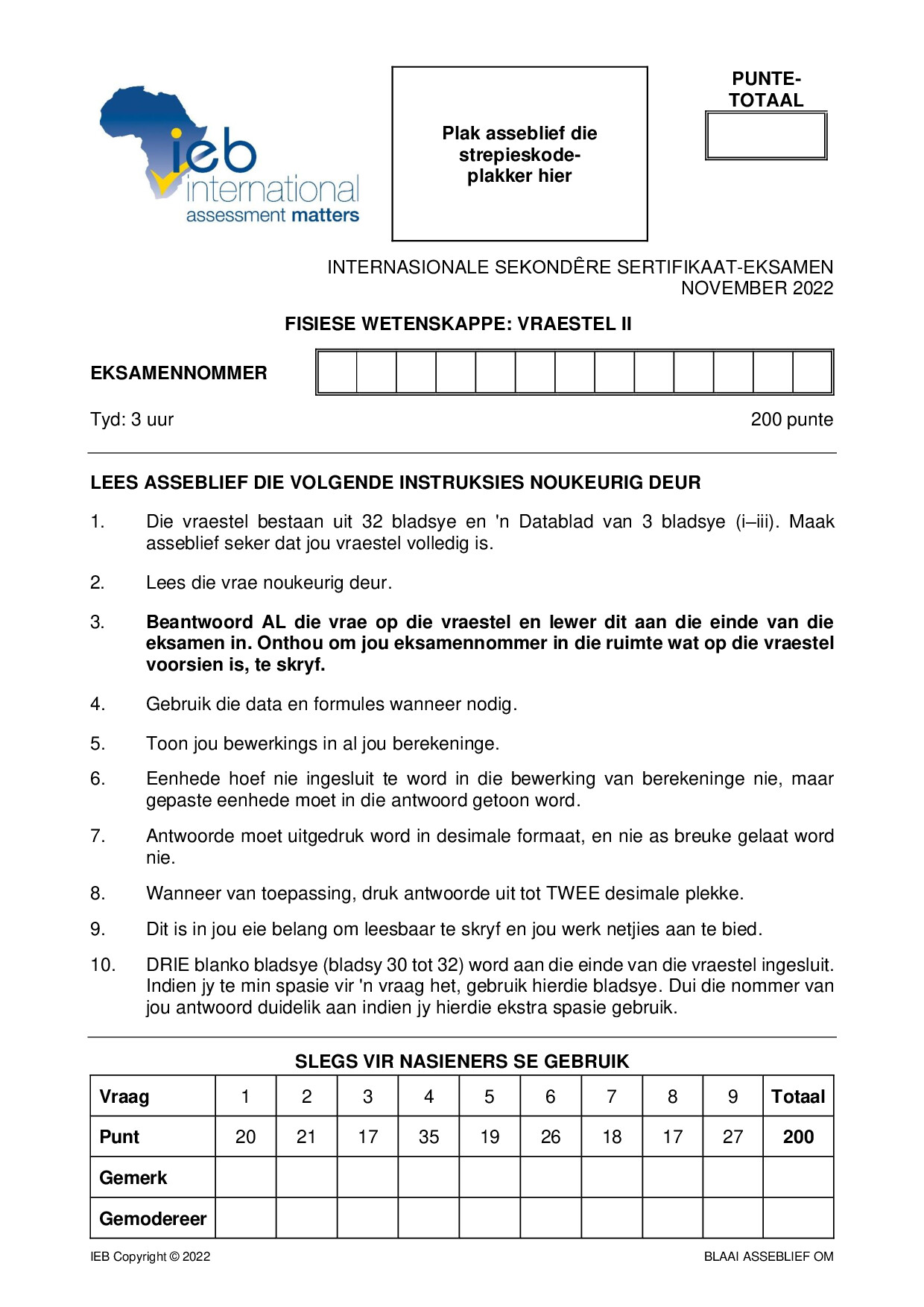 Preview of ISC Physical Sciences P2 2022 AFR Gr12
