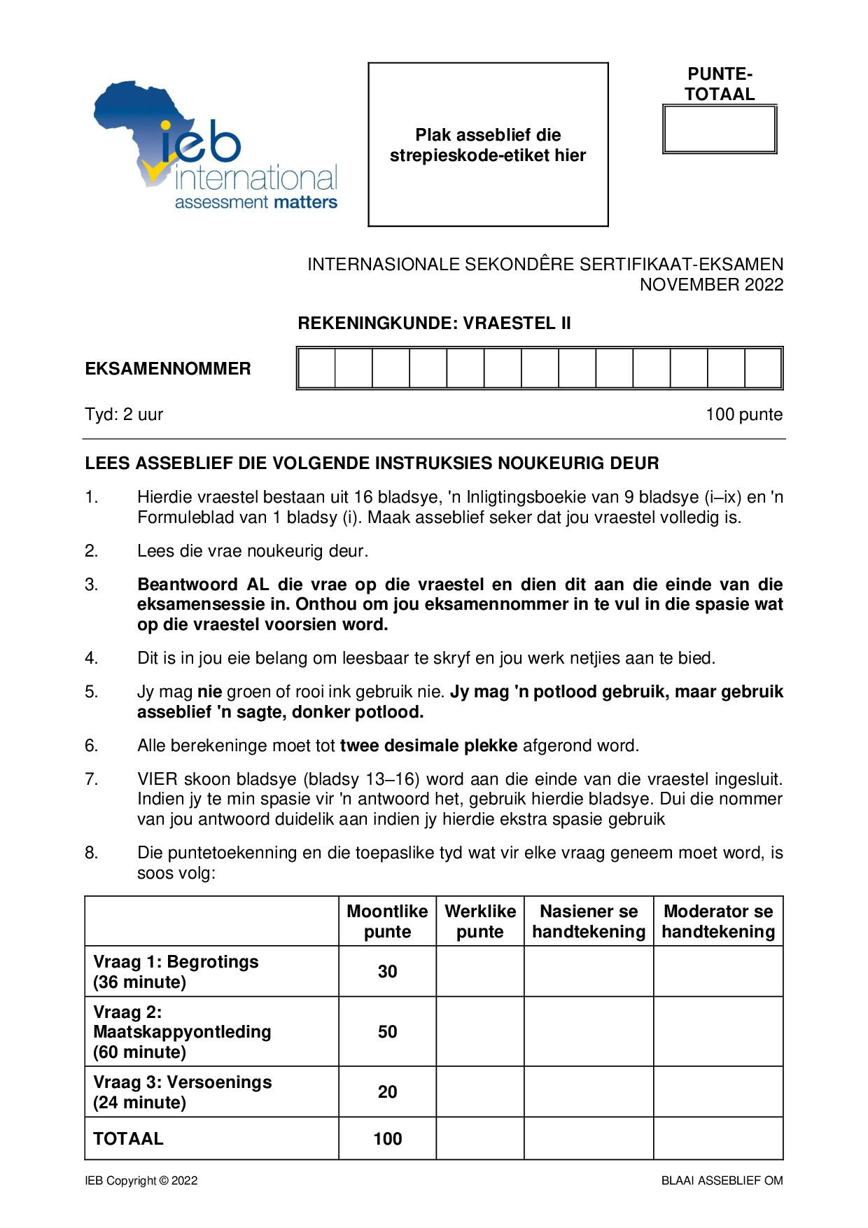 Preview of ISC Accounting P2 2022 Afr Gr12