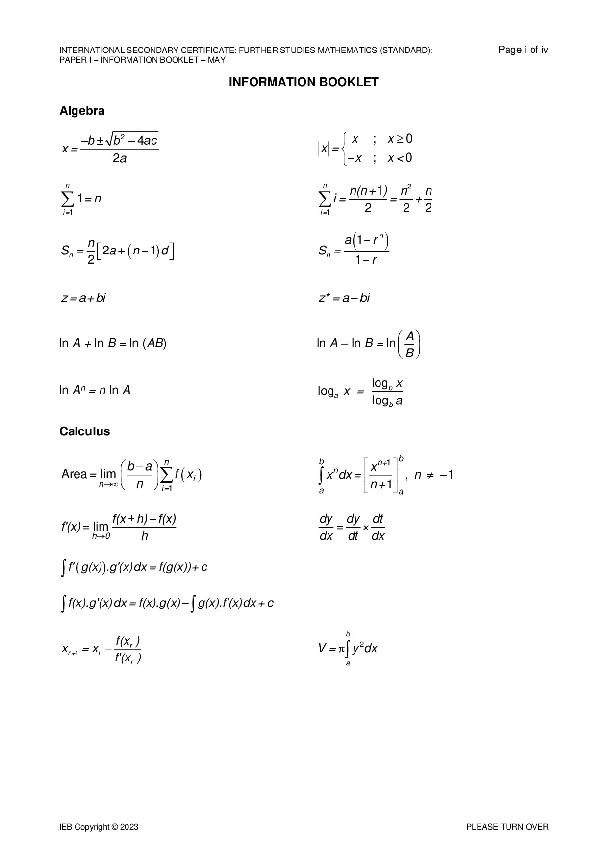 Preview of ISC Further Studies Maths Mod 1 Booklet Gr12