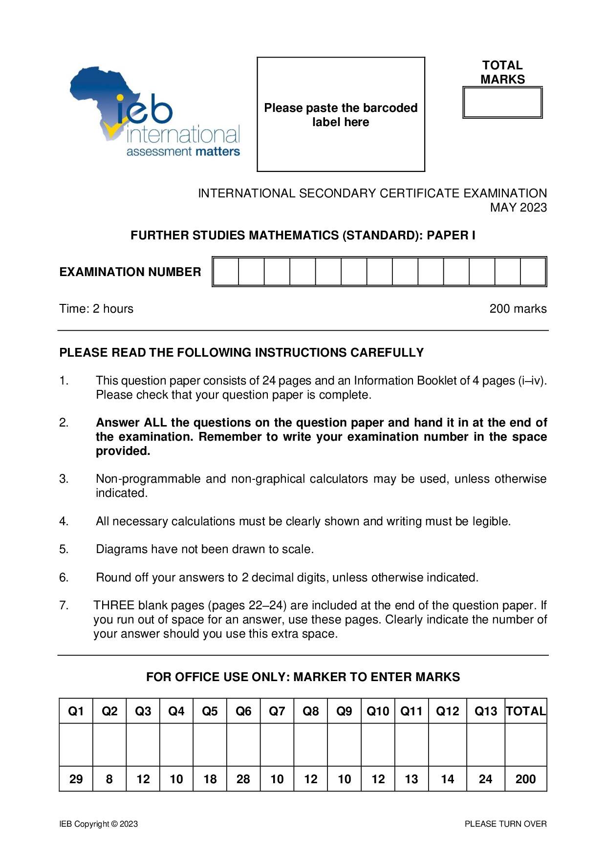 Preview of ISC Further Studies Maths Mod 1 Gr12
