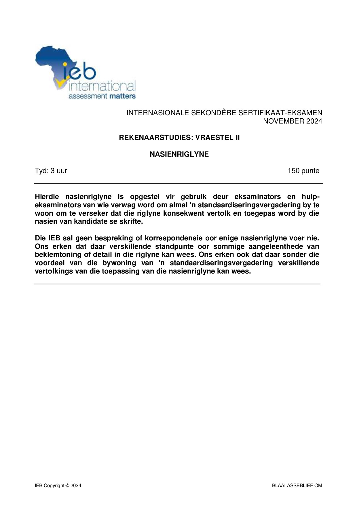 Preview of ISC Computer Studies P2 Memo 2024  Afr Gr12