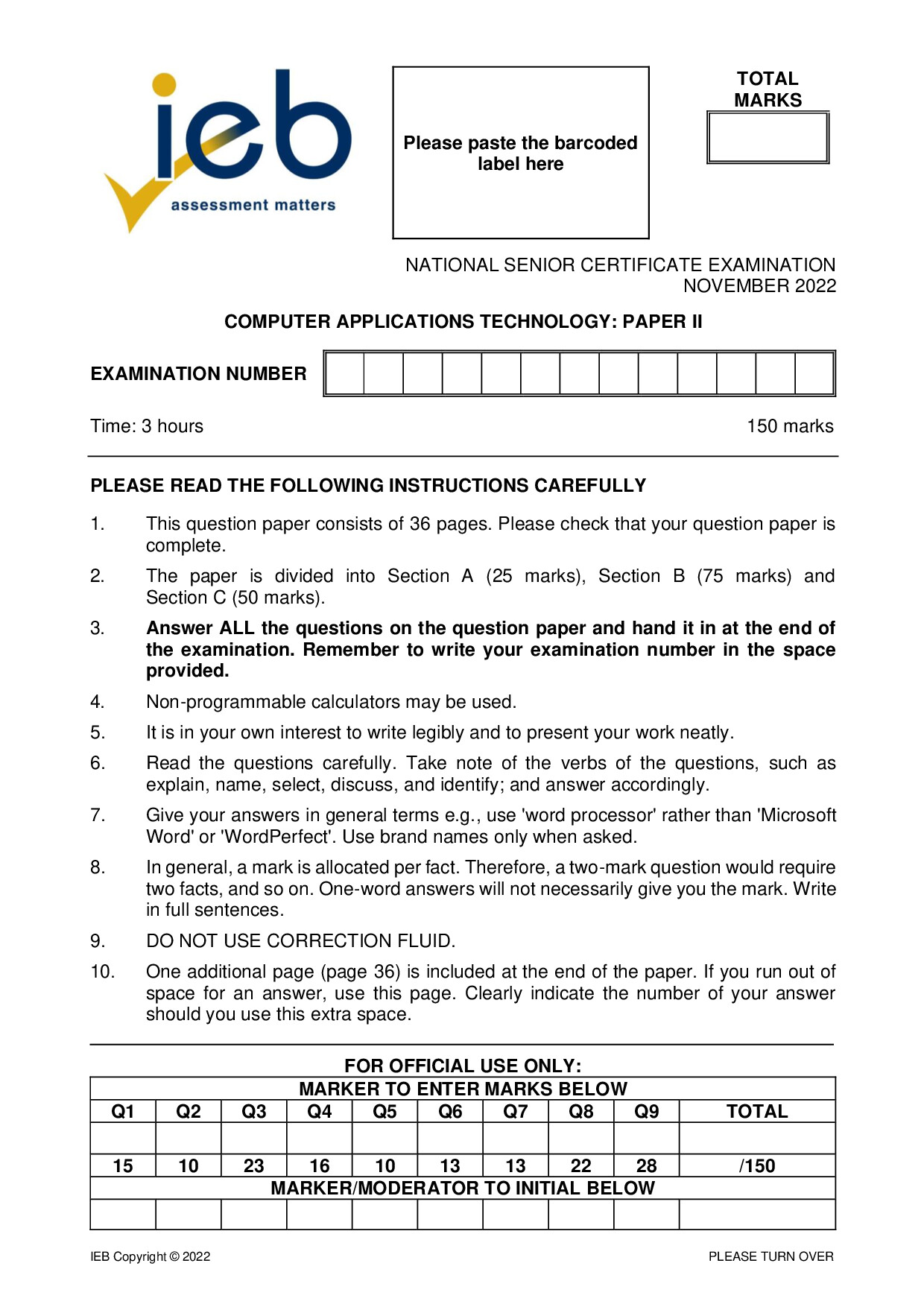 Preview of Computer Applications Technology P2 2022 Gr12