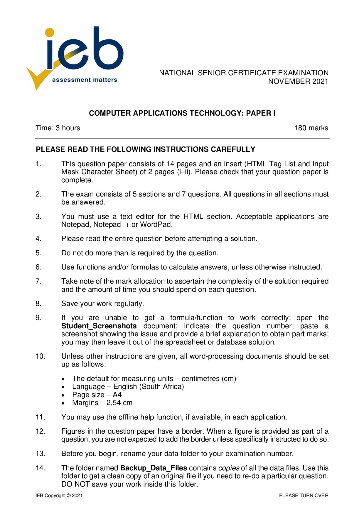 Preview of Computer Applications Technology P1 2021 Gr12