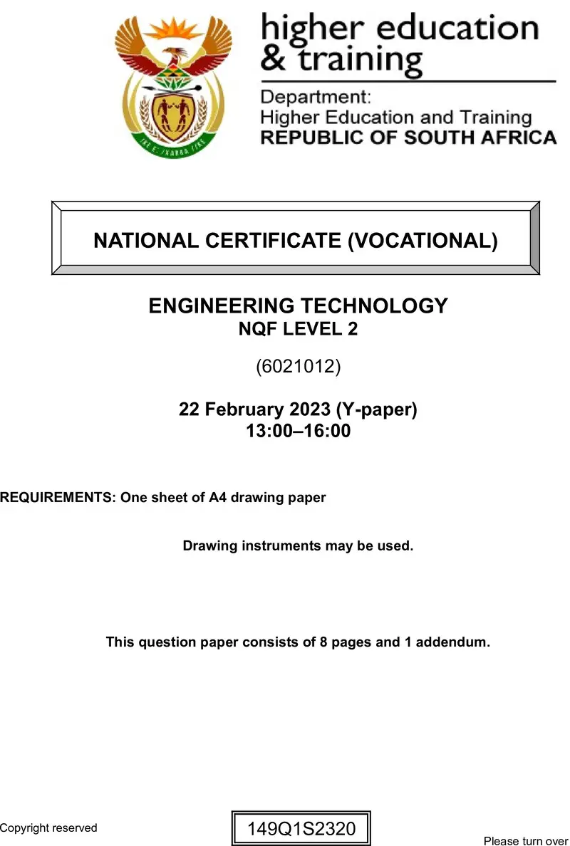 Engineering Technology L2 QP Supp Feb 2023