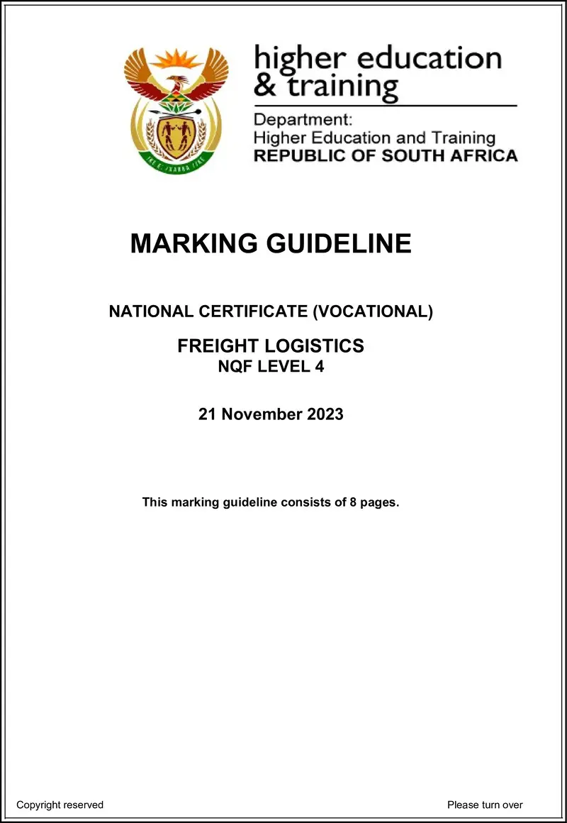 Nc1360 Freight Logistics L4 Memo Nov 2023 Signed Off