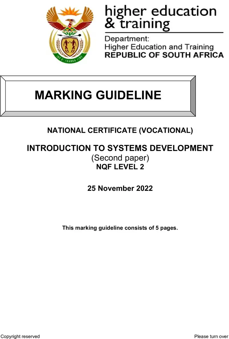 Nc1600 Introduction To Systems Development L2 P2 Nov Memo 2022 Edited