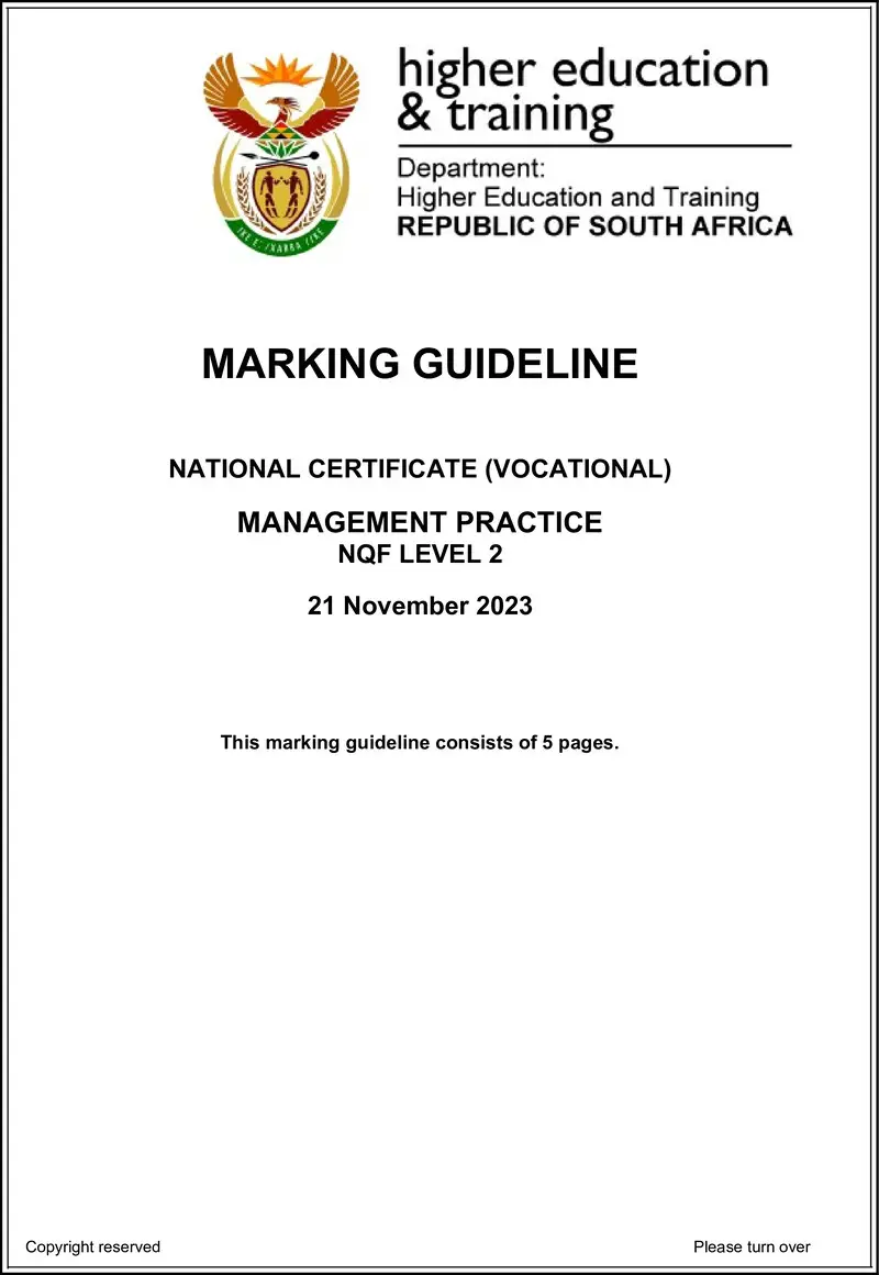 Management Practice L2 MEMO Nov 2023 preview