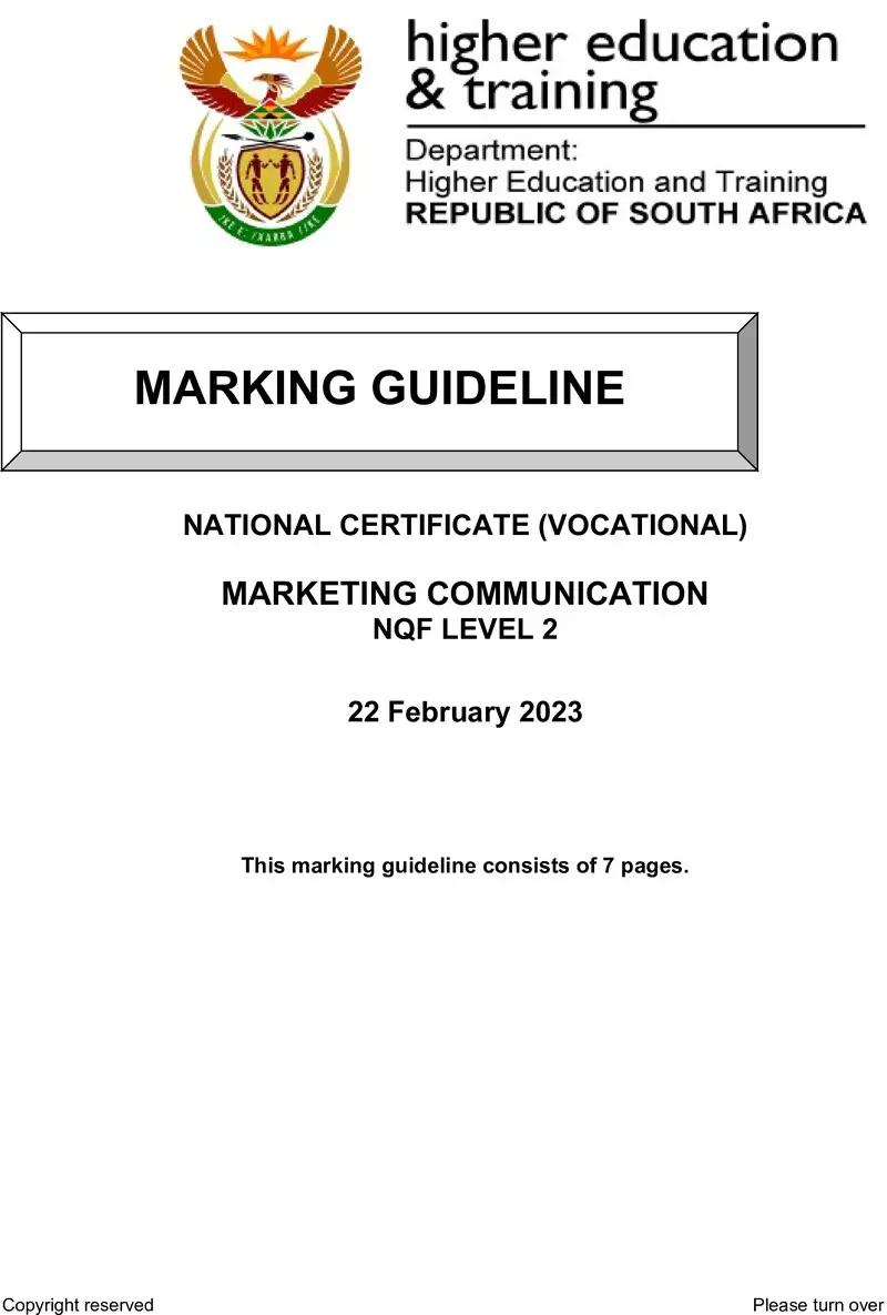 Marketing Communication L2 Supp Memo Feb 2023