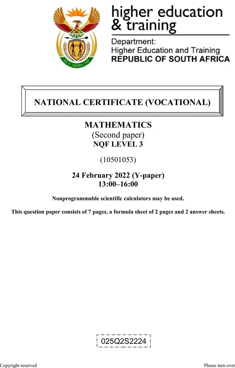 Mathematics L3 P2 QP Feb 2022 Signed Off