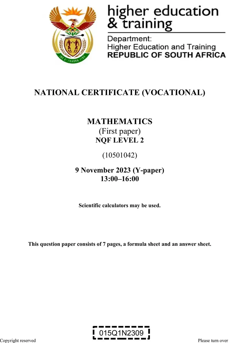 Nc2010 Mathematics L2 P1 QP Nov 2023 Signed Off
