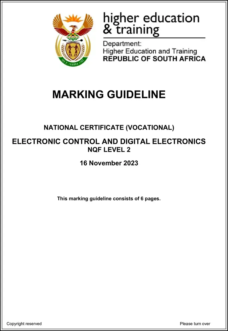 Electronic Control And Digital Electronics L2 Memo Nov 2023 Signed Off