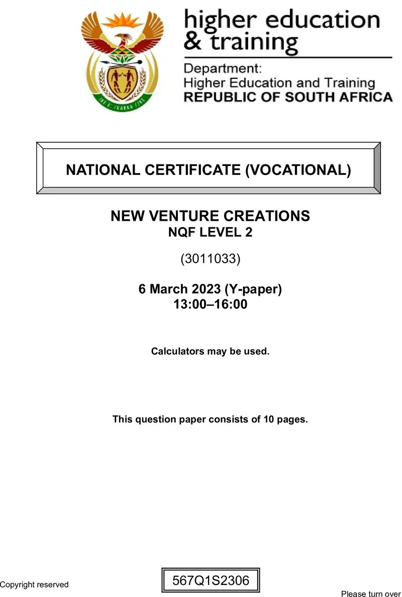 New Venture Creations L2 QP Supp Feb 2023 Watson