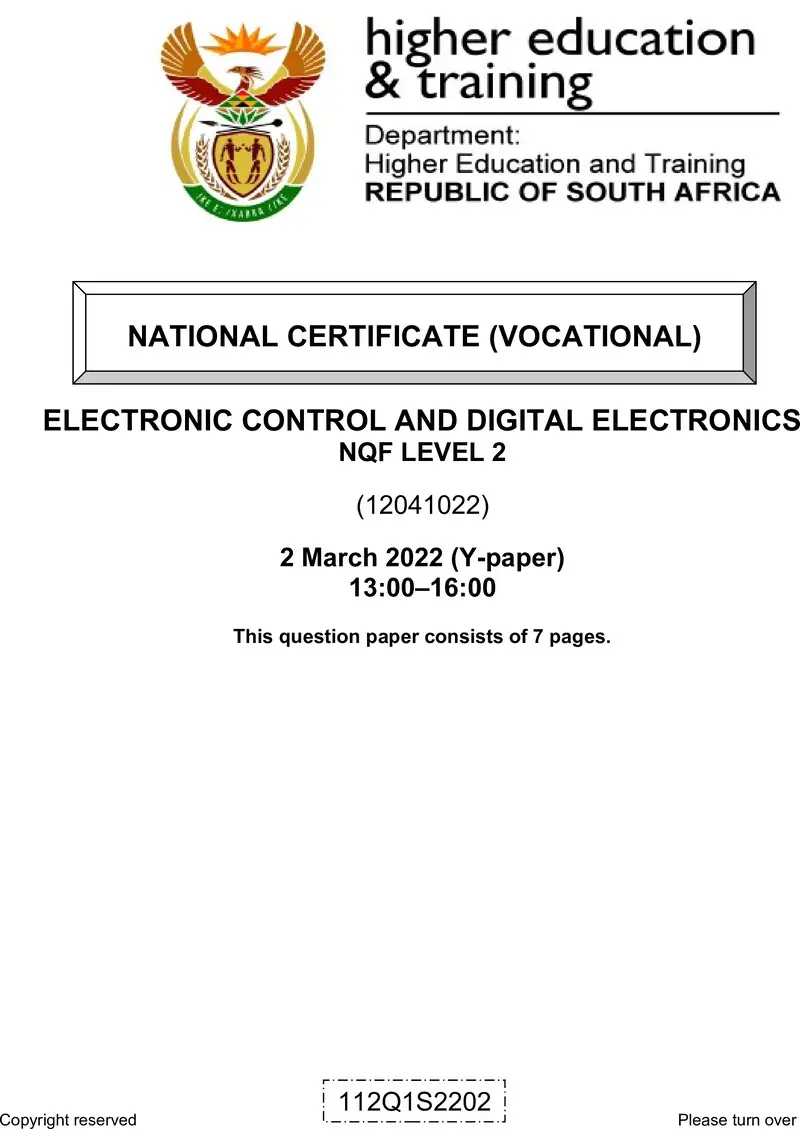 Control And Digital Electronics L2 Supp QP Feb 2022 Marais preview