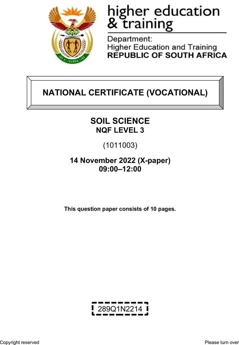 Nc2740 Soil Science L3 QP Nov 2022 Signed Off