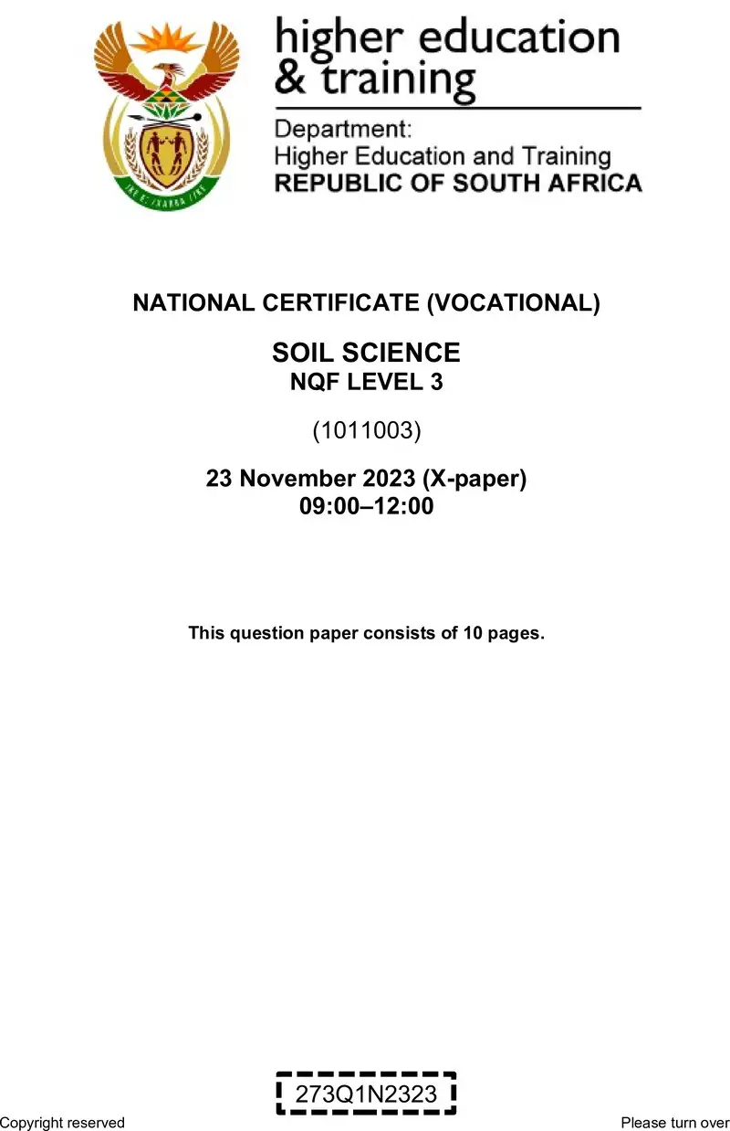 Nc2740 Soil Science L3 QP Nov 2023 Edit