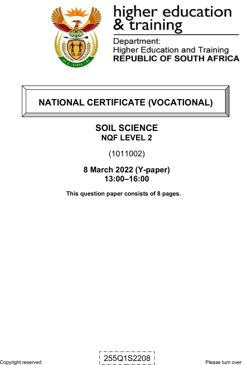 Soil Science L2 QP Feb 2022 preview