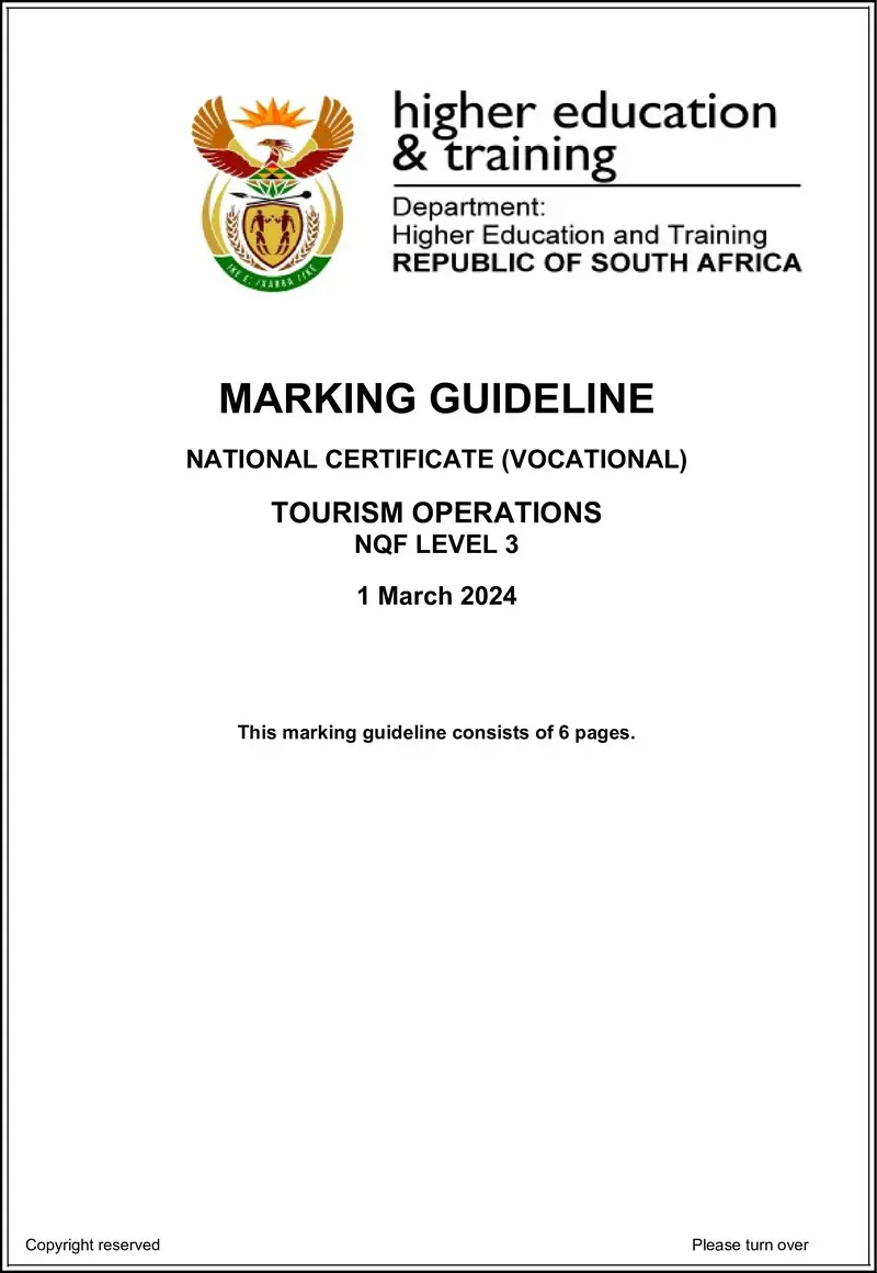 Nc2900 Tourism Operations L3 Supp Memo Feb 2022 Not 2024 Signed Off