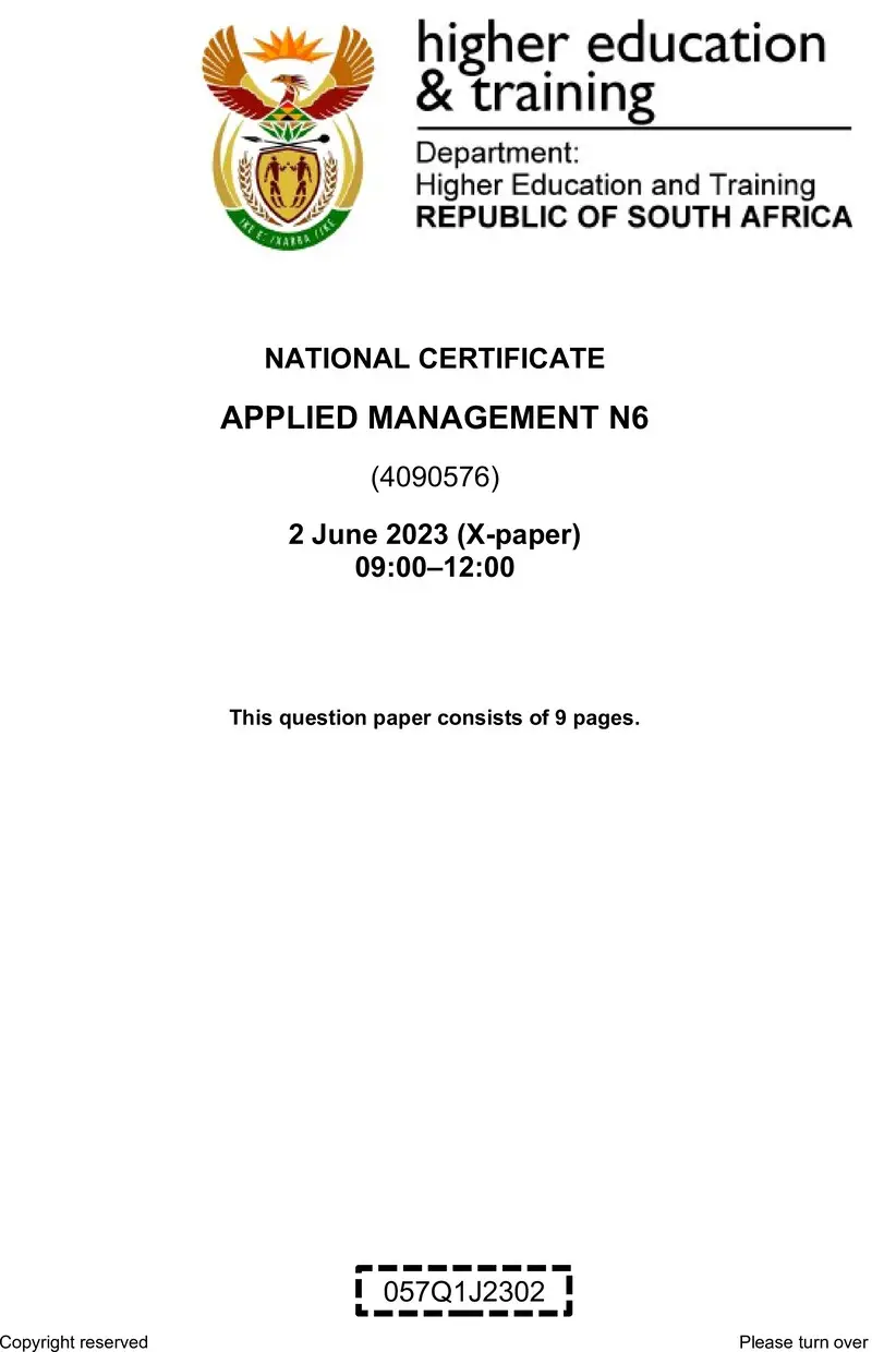 Applied Management N6 QP June 2023