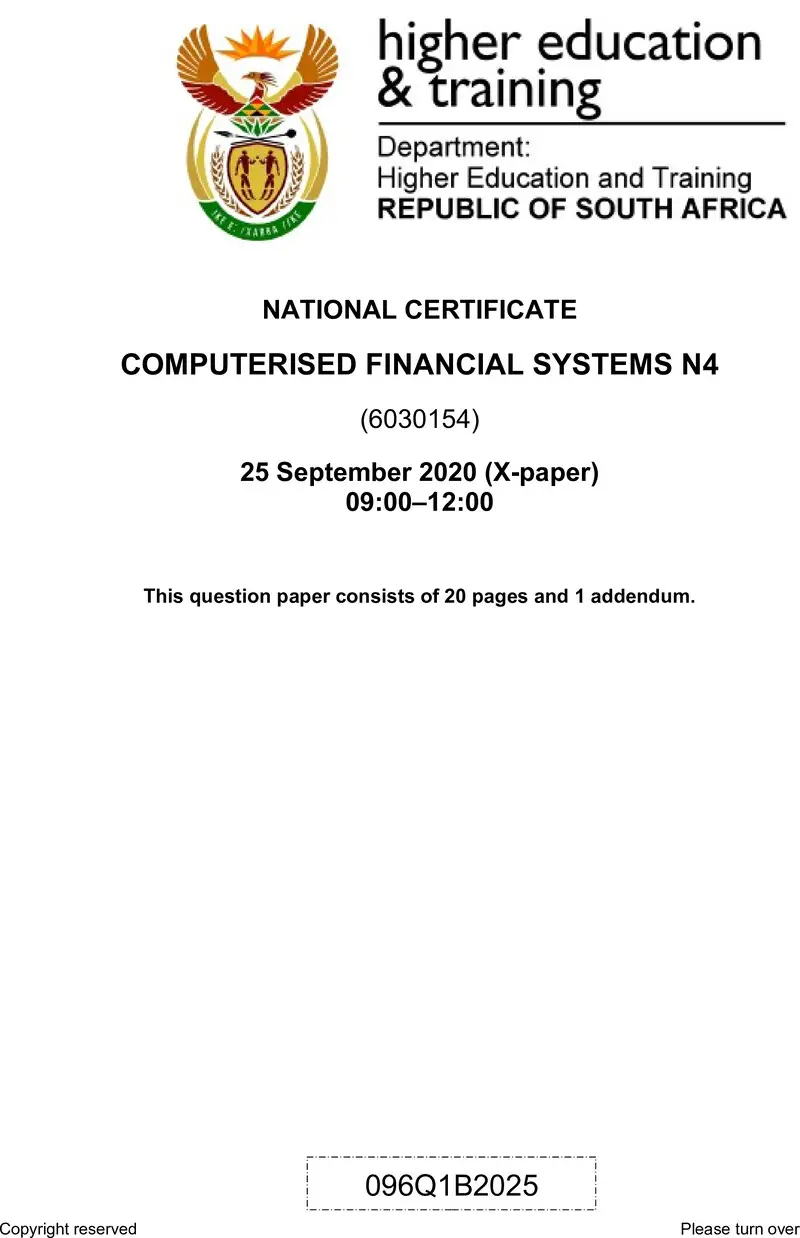 Financial Systems N4 QP June 2020 preview