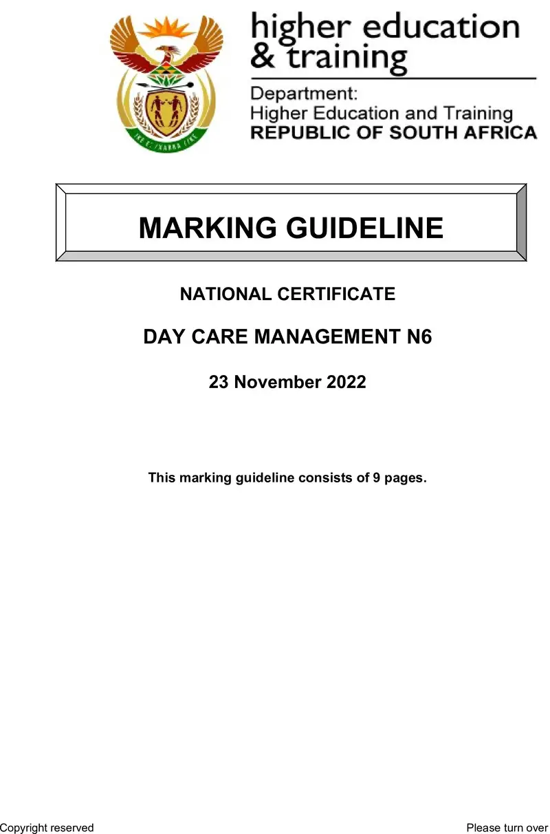 Daycare Management N6 Nov Memo 2022 Edited