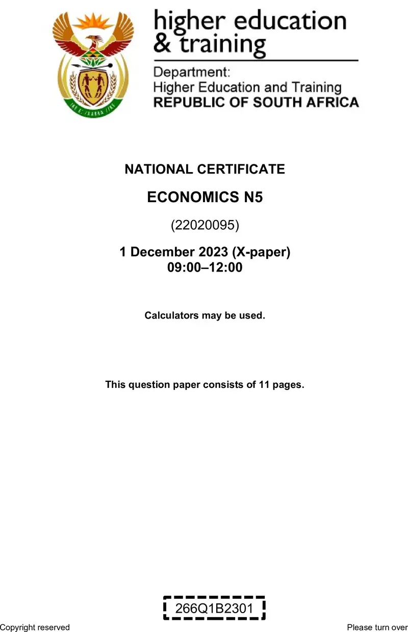 N370 Economics N5 Nov QP 2023