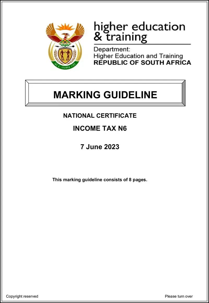 Income Tax N6 Memo June 2023 Edited