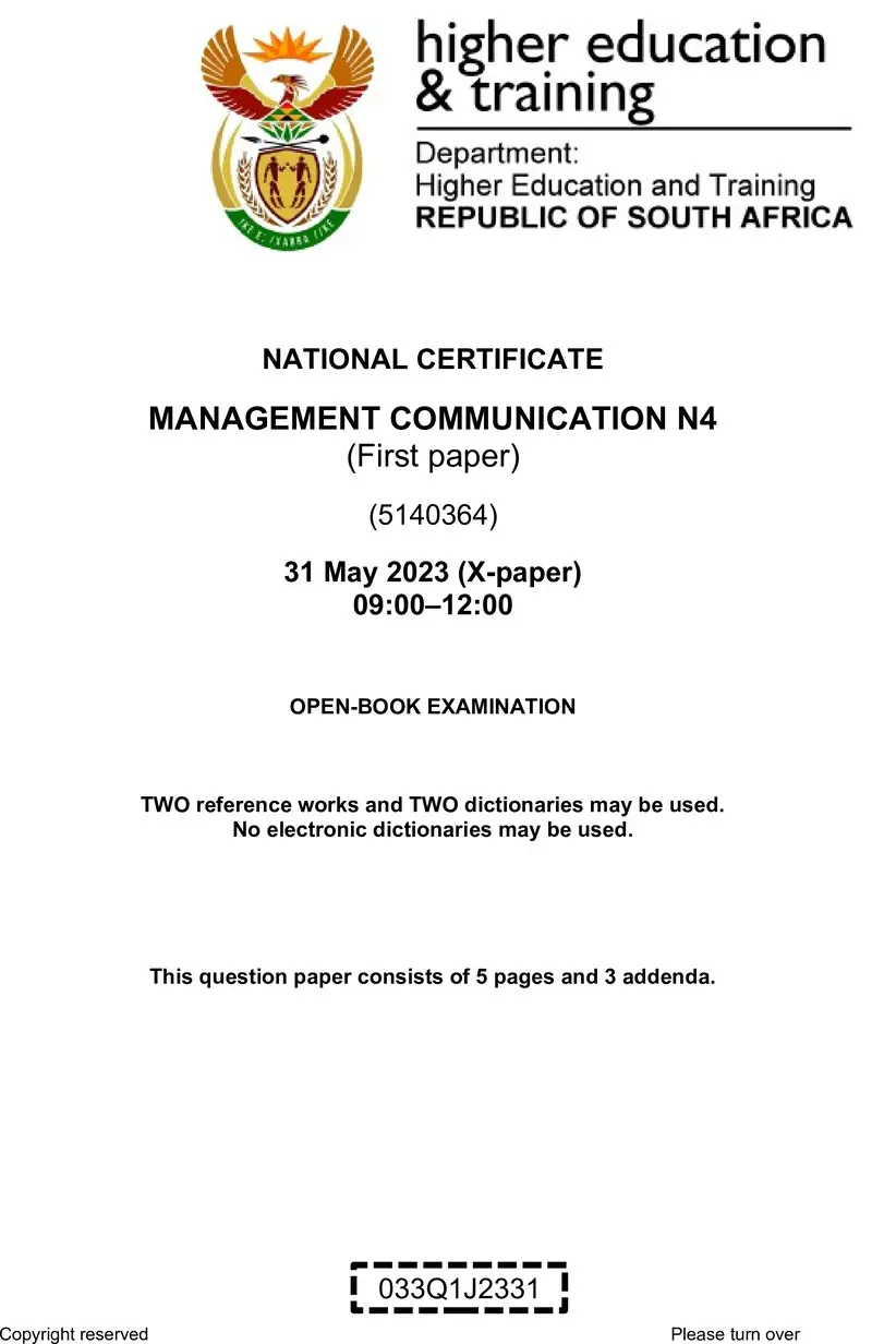 Communication N4 P1 QP Jun 2023 preview