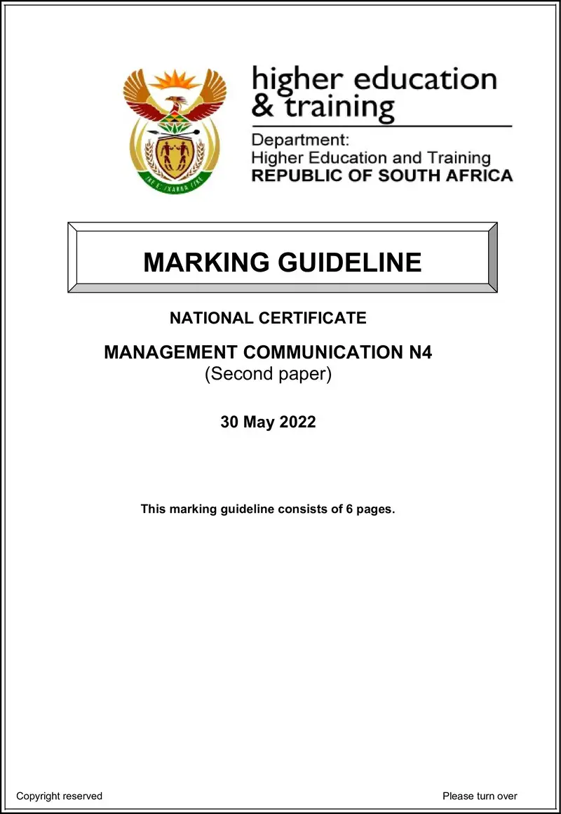 Communication N4 P2 MEMO Jun 2022 preview