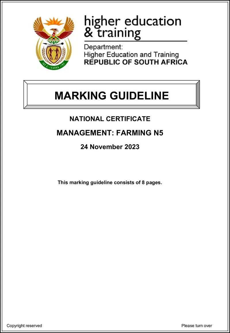 N1040 Management Farming N5 Memo Nov 2023 New