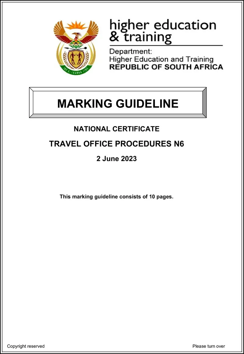 Office Procedures N6 June MEMO 2023 preview
