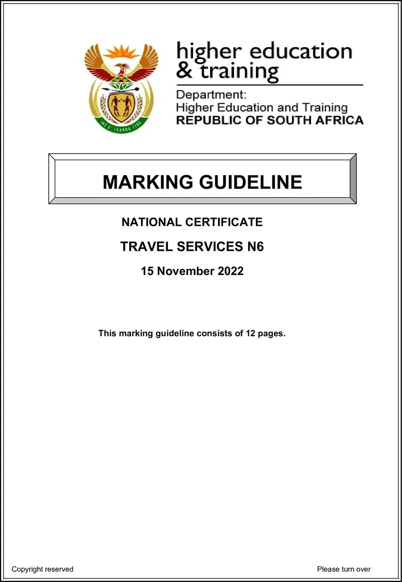 Travel Service N6 Memo Nov 2022 Edited