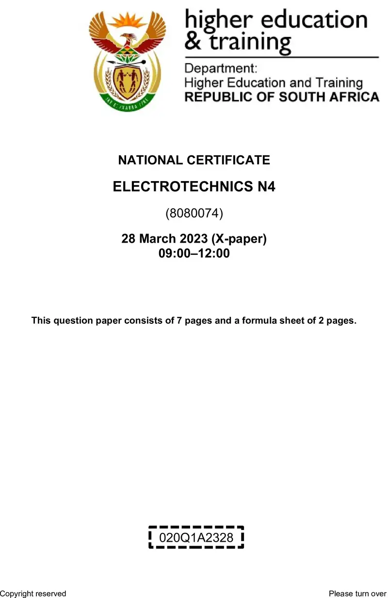 T530 Electrotechnics N4 QP April 2023 preview