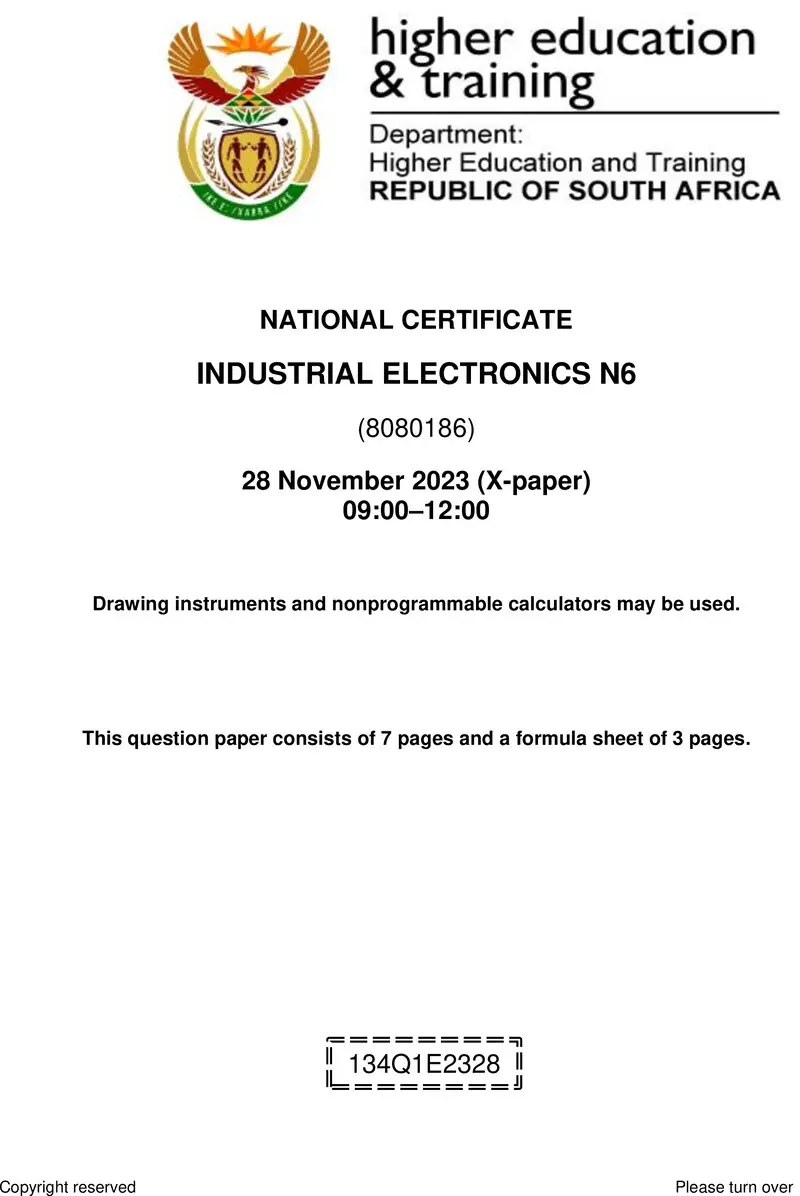 T800 Industrial Electronics N6 Nov QP 2023 Ed 2 preview