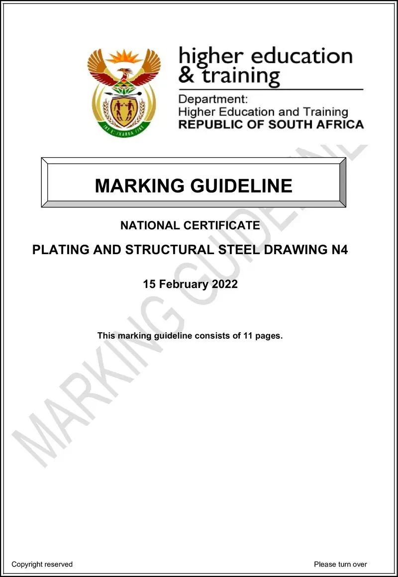 T1360 Plating And Structural Steel Drawing N4 Memo April 2022