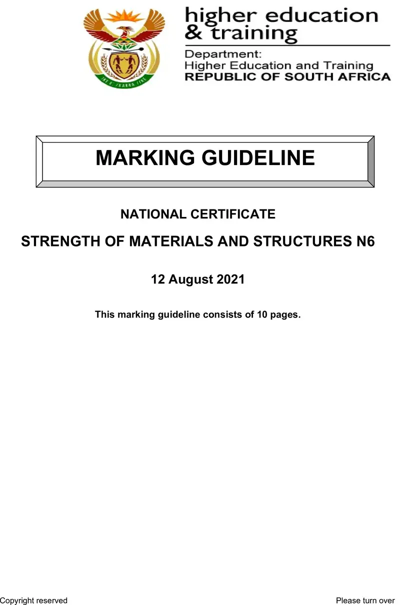 T1660 Strength Of Materials And Structures N6 MG Aug preview