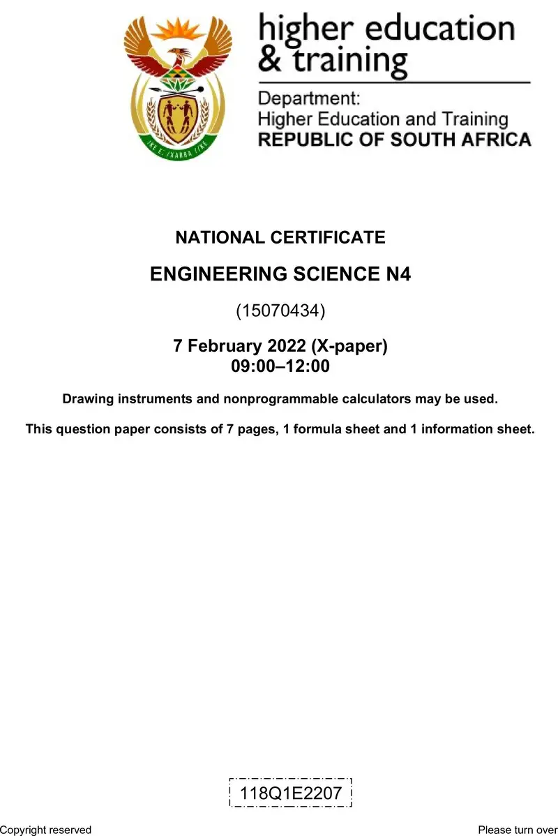 T650 Engineering Science N4 QP April 2022